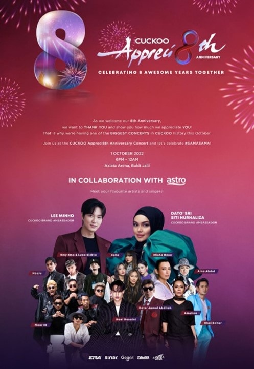 Cuckoo Appreci8th Anniversary Concert — Axiata Arena, 1 Oct 2022