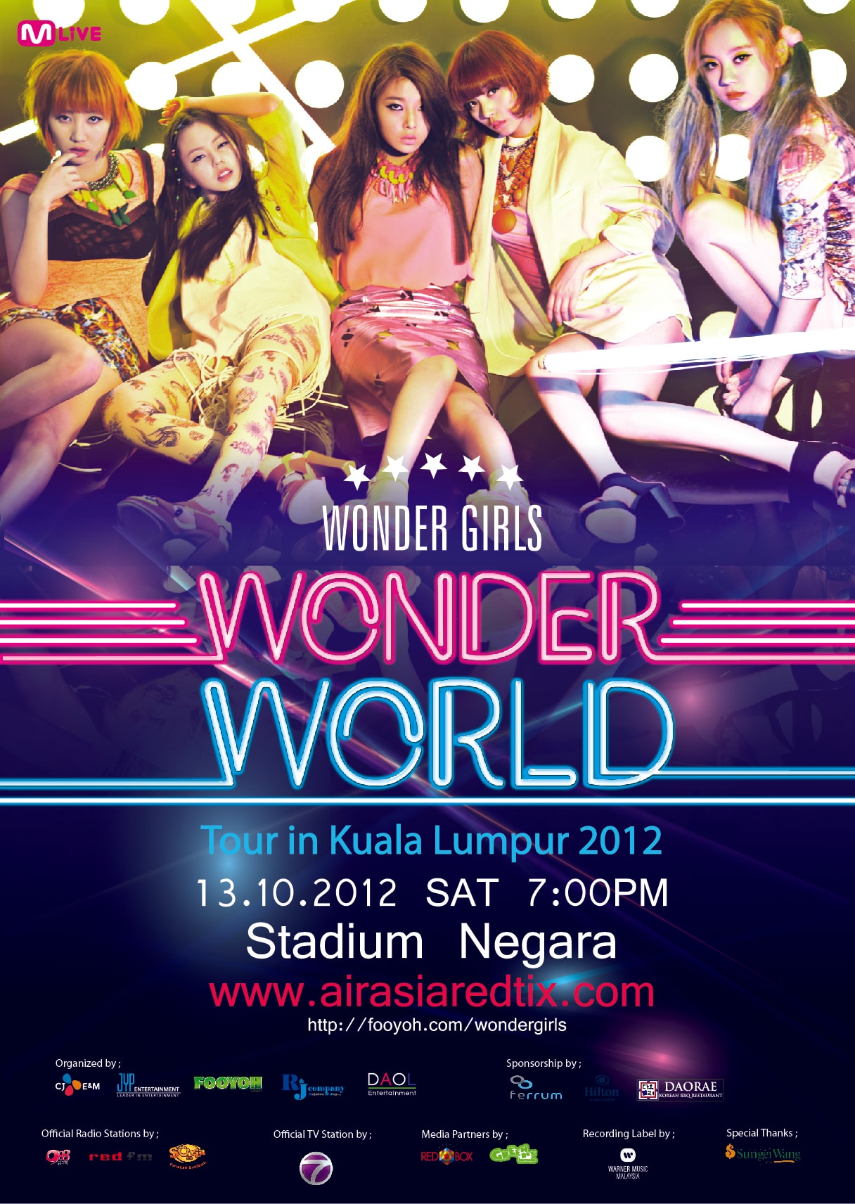 Wonder Girls Wonder World Tour in Kuala Lumpur 2012